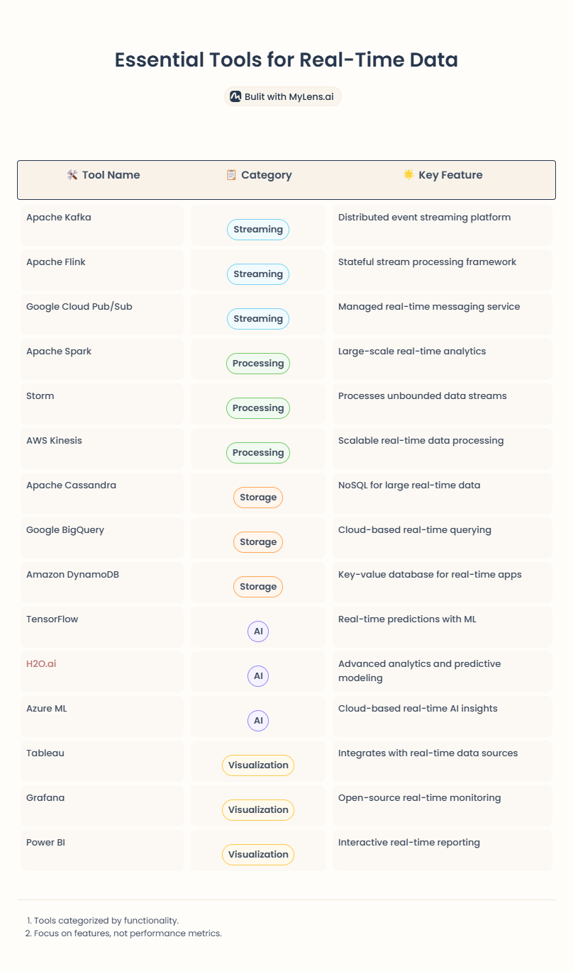 Essential Tools and Technologies for Real-Time Data Processing