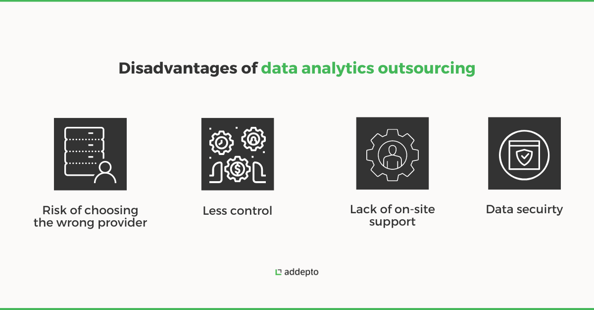 disadvantages of data analytics outsourcing partner