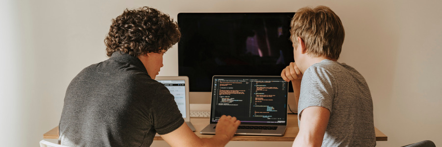 web developers writing code on the laptop, chatgpt in businesses