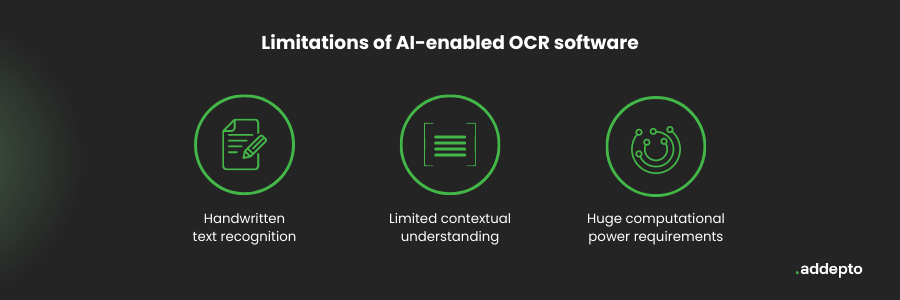 Limitations of AI-enabled OCR software